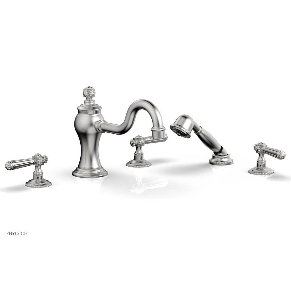 Phylrich - MARVELLE Deck Tub Set with Hand Shower - Lever Handles 162-49 - Satin chrome