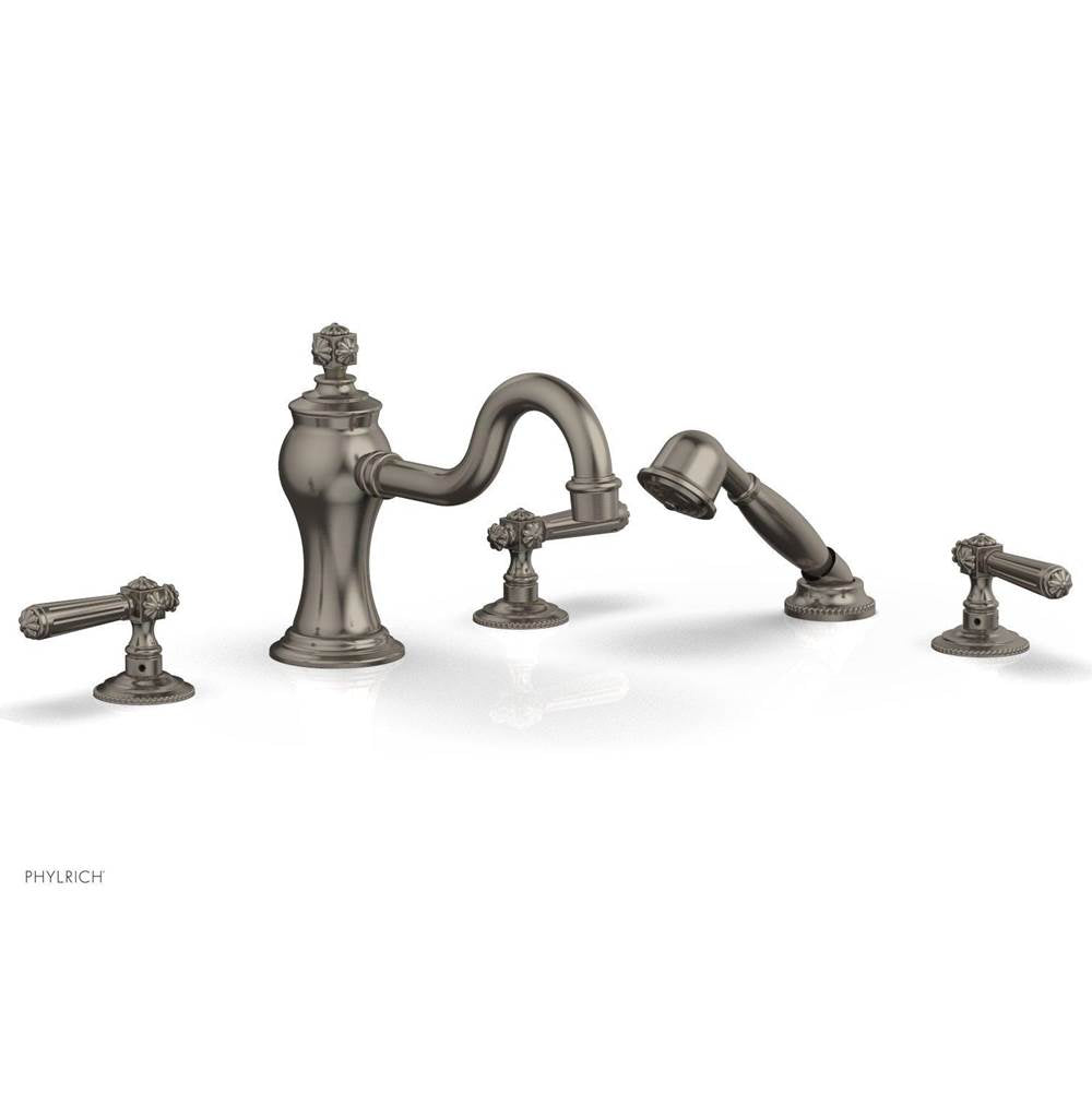 Phylrich - MARVELLE Deck Tub Set with Hand Shower - Lever Handles 162-49 - Pewter
