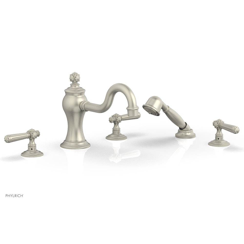 Phylrich - MARVELLE Deck Tub Set with Hand Shower - Lever Handles 162-49 - Burnished Nickel