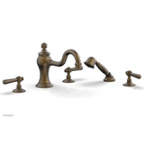 Phylrich - MARVELLE Deck Tub Set with Hand Shower - Lever Handles 162-49 - Old English Brass