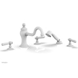 Phylrich - MARVELLE Deck Tub Set with Hand Shower - Lever Handles 162-49 - Satin White
