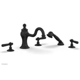 Phylrich - MARVELLE Deck Tub Set with Hand Shower - Lever Handles 162-49 - Matte Black