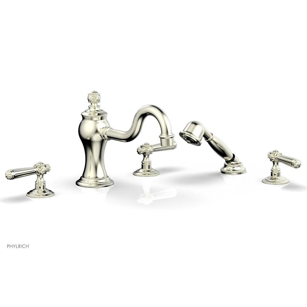 Phylrich - MARVELLE Deck Tub Set with Hand Shower - Lever Handles 162-49 - Satin Nickel