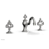 Phylrich - COURONNE Widespread Faucet Cross Handles 163-01 - Satin chrome
