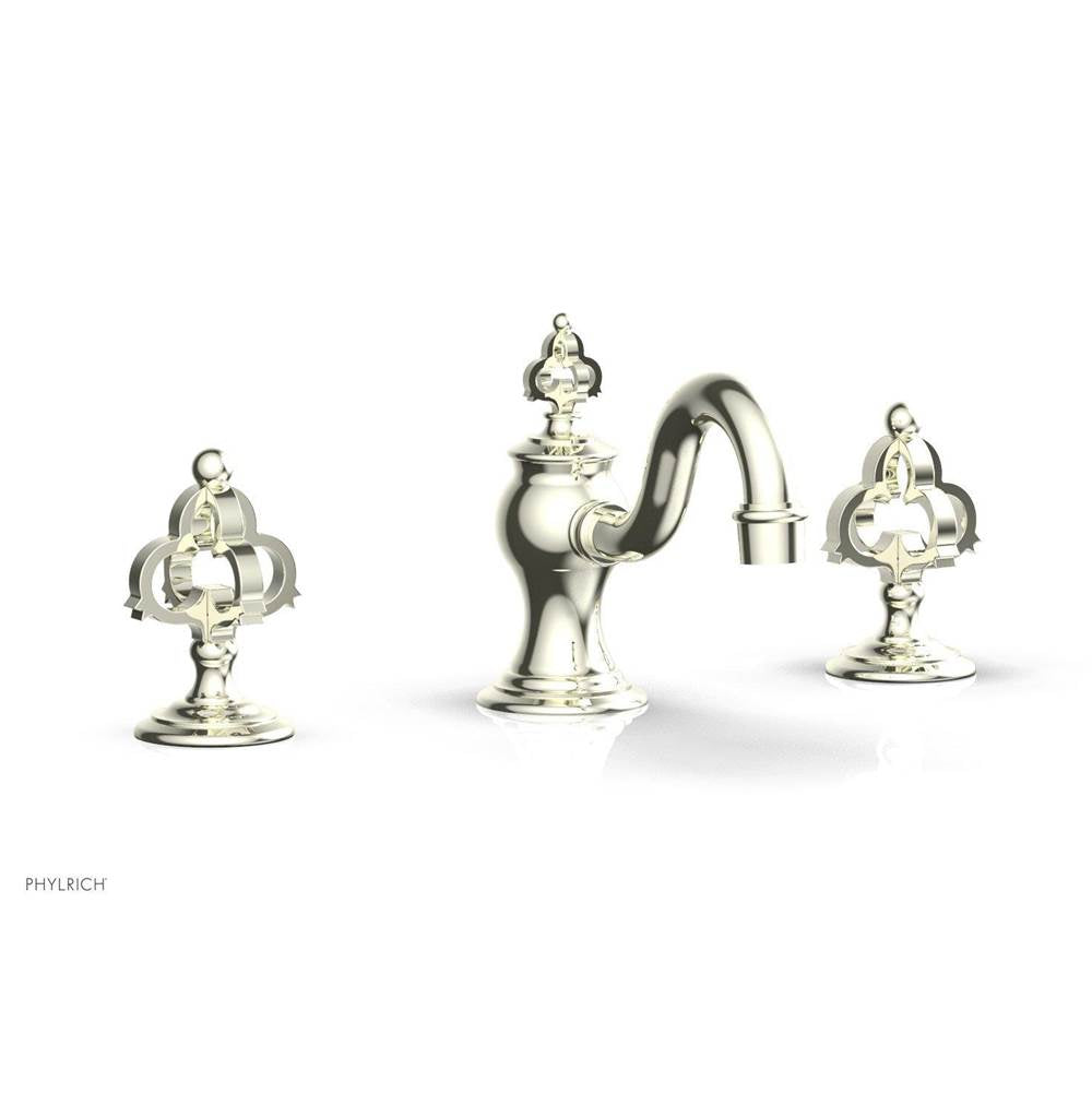 Phylrich - COURONNE Widespread Faucet Cross Handles 163-01 - Burnished Nickel