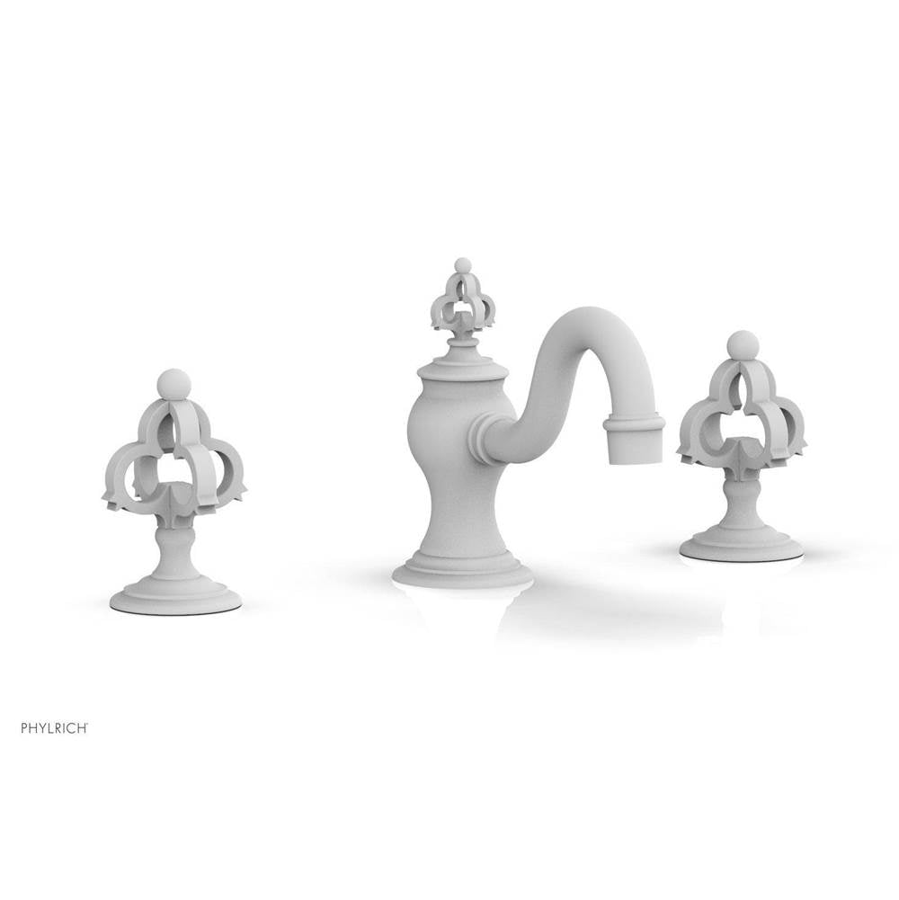 Phylrich - COURONNE Widespread Faucet Cross Handles 163-01 - Satin White