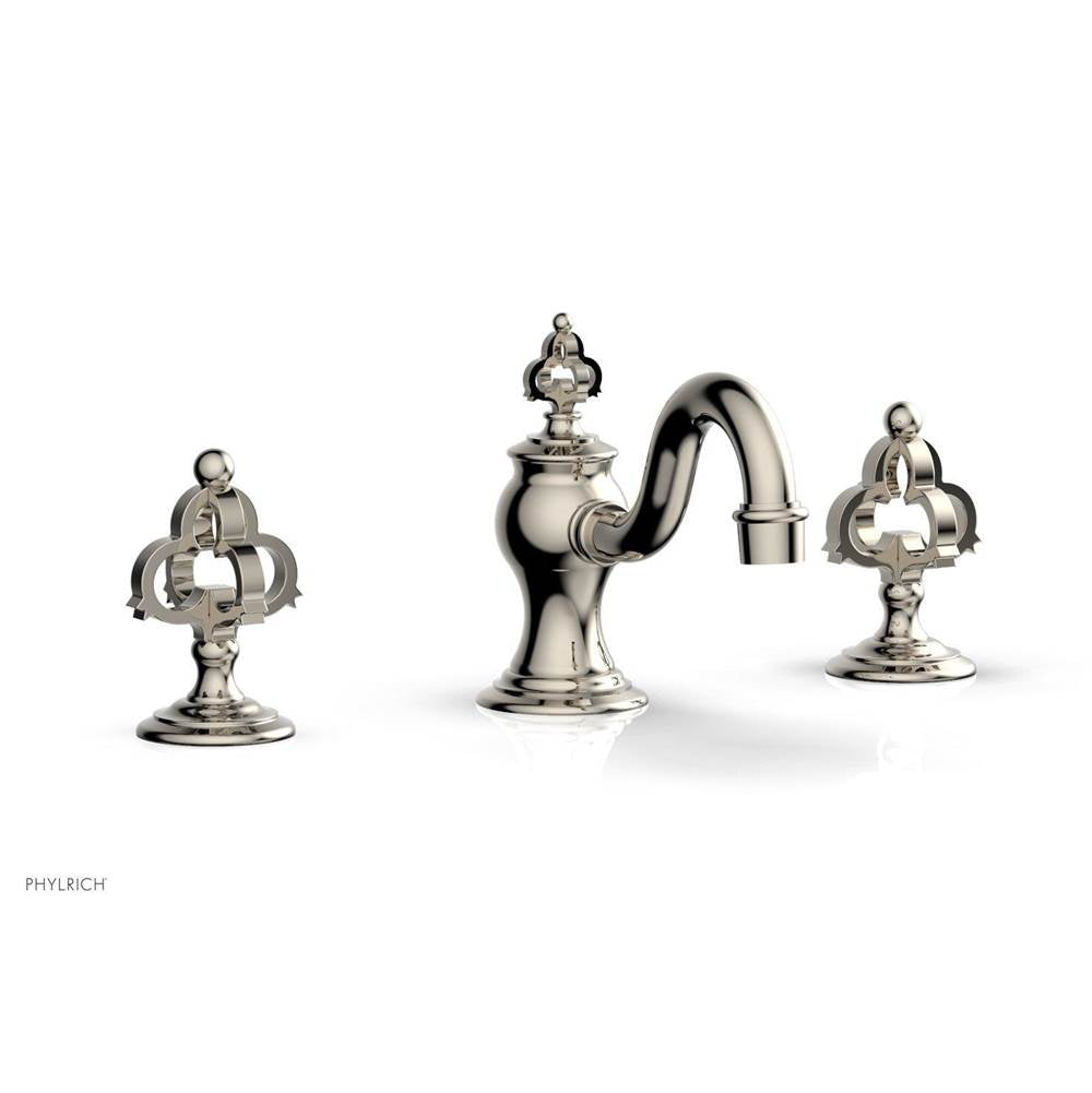 Phylrich - COURONNE Widespread Faucet Cross Handles 163-01 - Polished Chrome