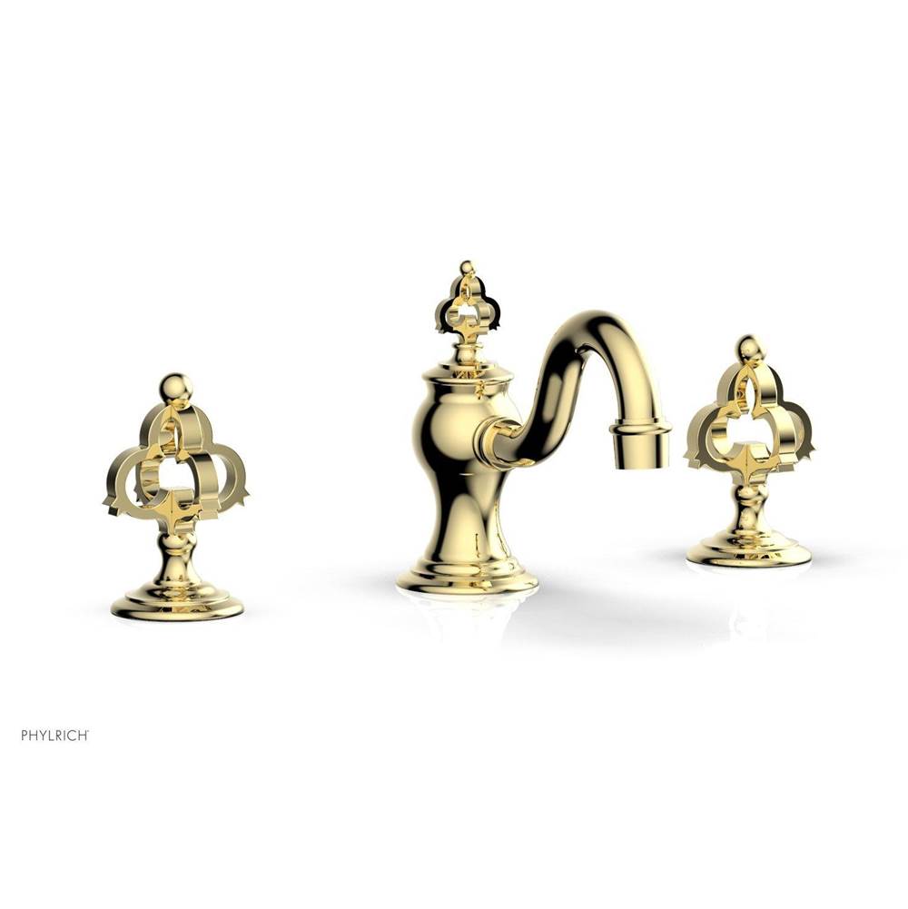 Phylrich - COURONNE Widespread Faucet Cross Handles 163-01 - Polished Brass
