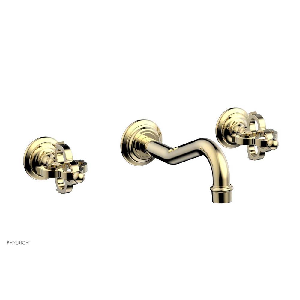Phylrich - COURONNE Wall Lavatory Set 163-11 - Polished Brass Uncoated
