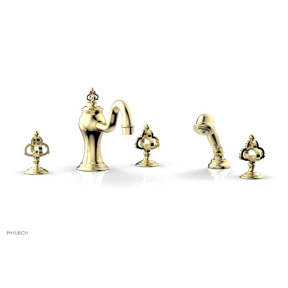 Phylrich - COURONNE Deck Tub Set with Hand Shower 163-48 - Polished Brass