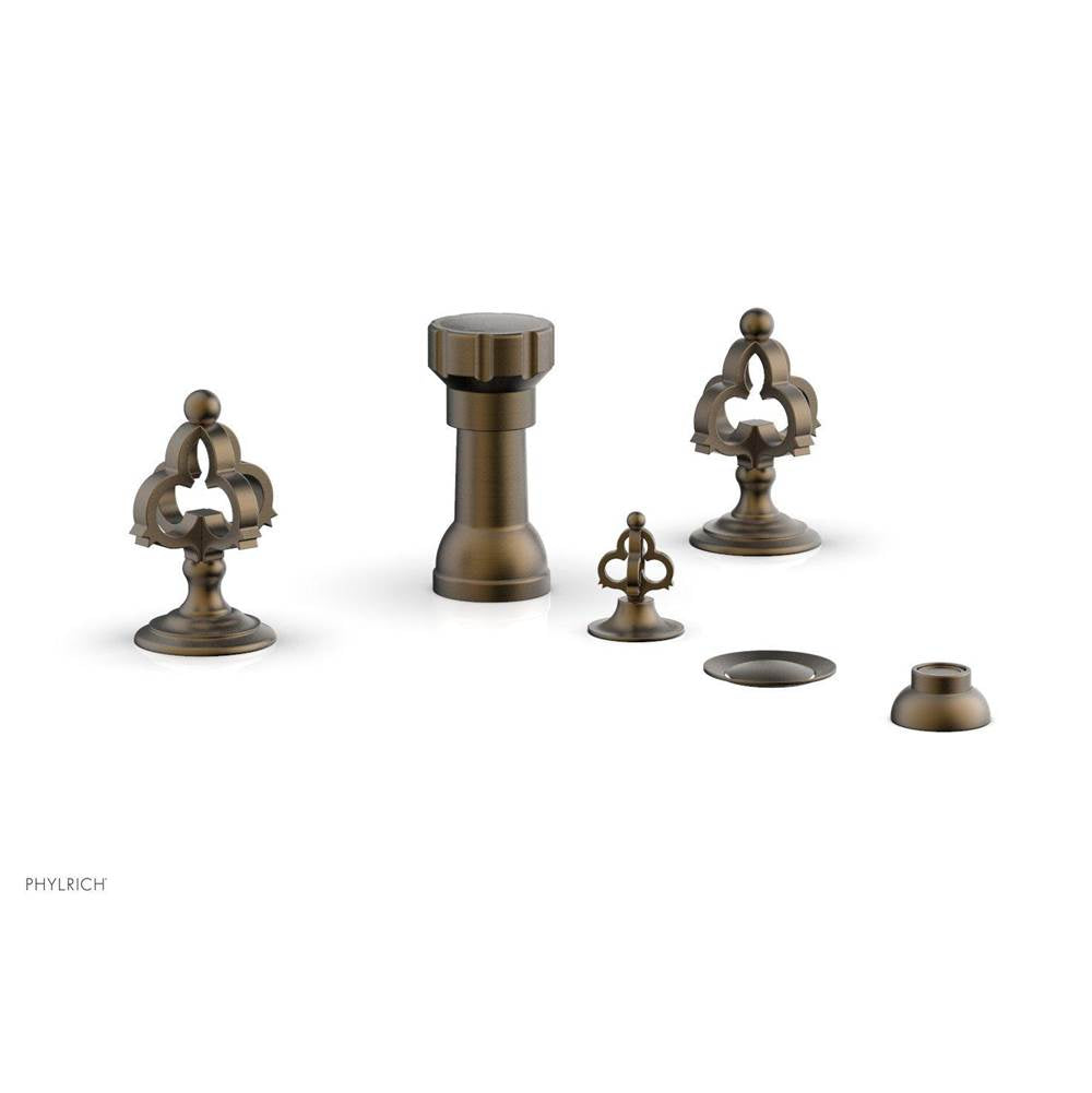 Phylrich - Four Hole Bidet Set - Old English Brass