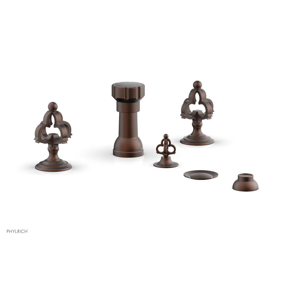 Phylrich - Four Hole Bidet Set - Weathered Copper