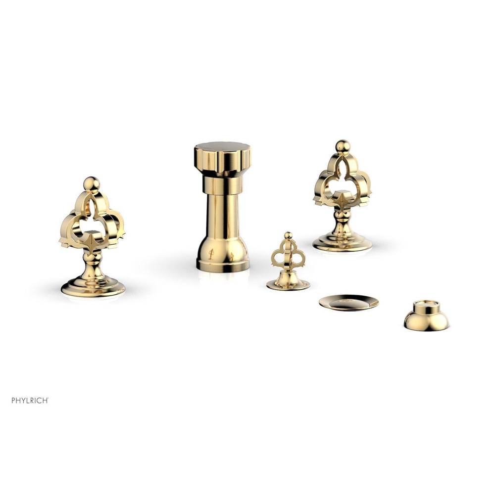 Phylrich - Four Hole Bidet Set - Satin Brass