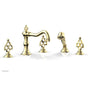 Phylrich - MAISON Deck Tub Set with Hand Shower 164-48 - French Brass