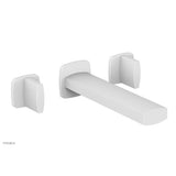 Phylrich - Wall Lav Faucet Radi, Blade Handles - Satin White