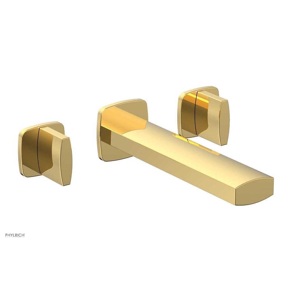 Phylrich - Wall Lav Faucet Radi, Blade Handles - Polished Gold