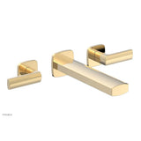 Phylrich - Wall Lav Faucet Radi, Lever Handles - Satin Brass