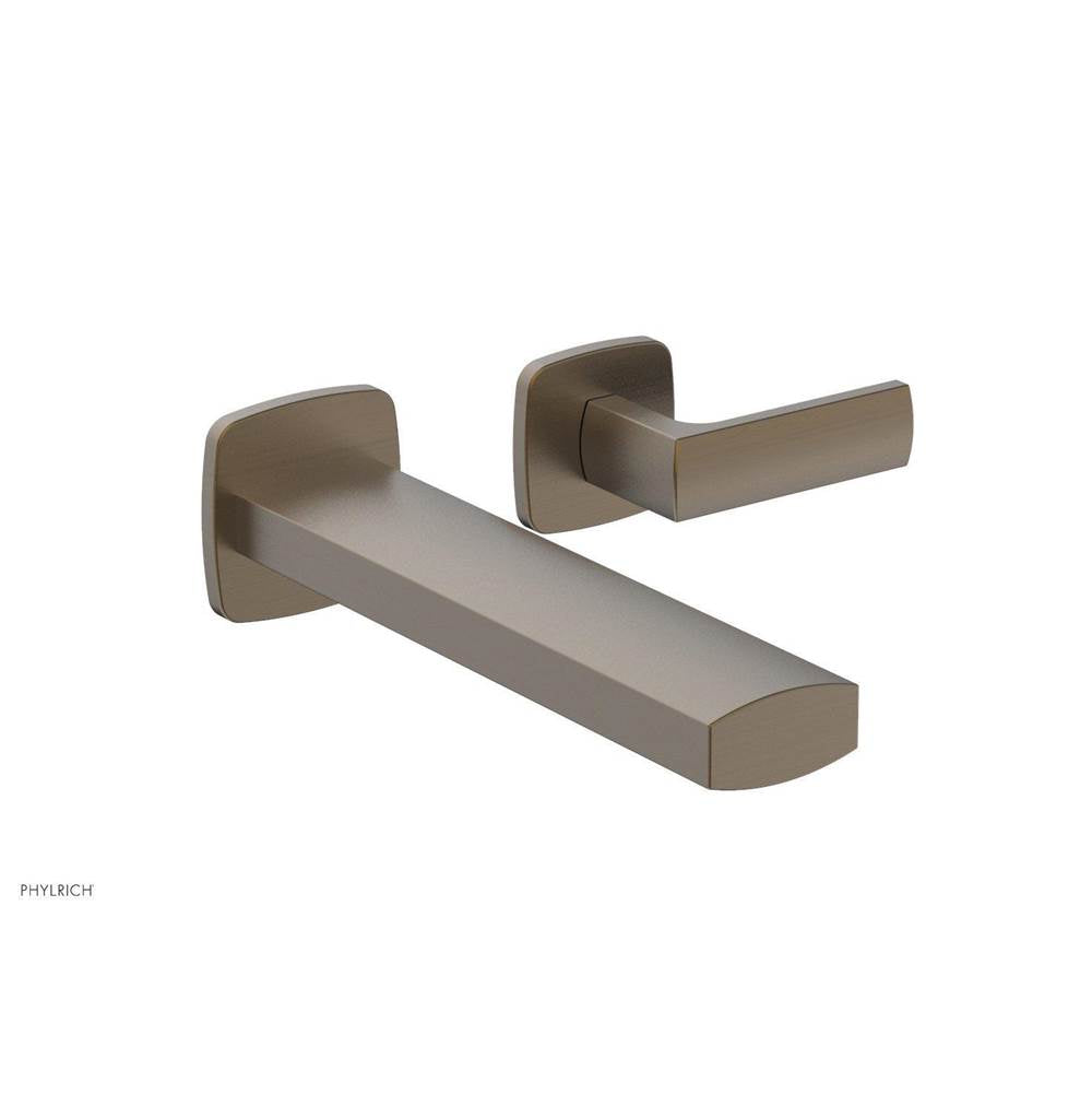 Phylrich - RADI Single Handle Wall Lavatory Set - Lever Handles 181-16 - Old English Brass