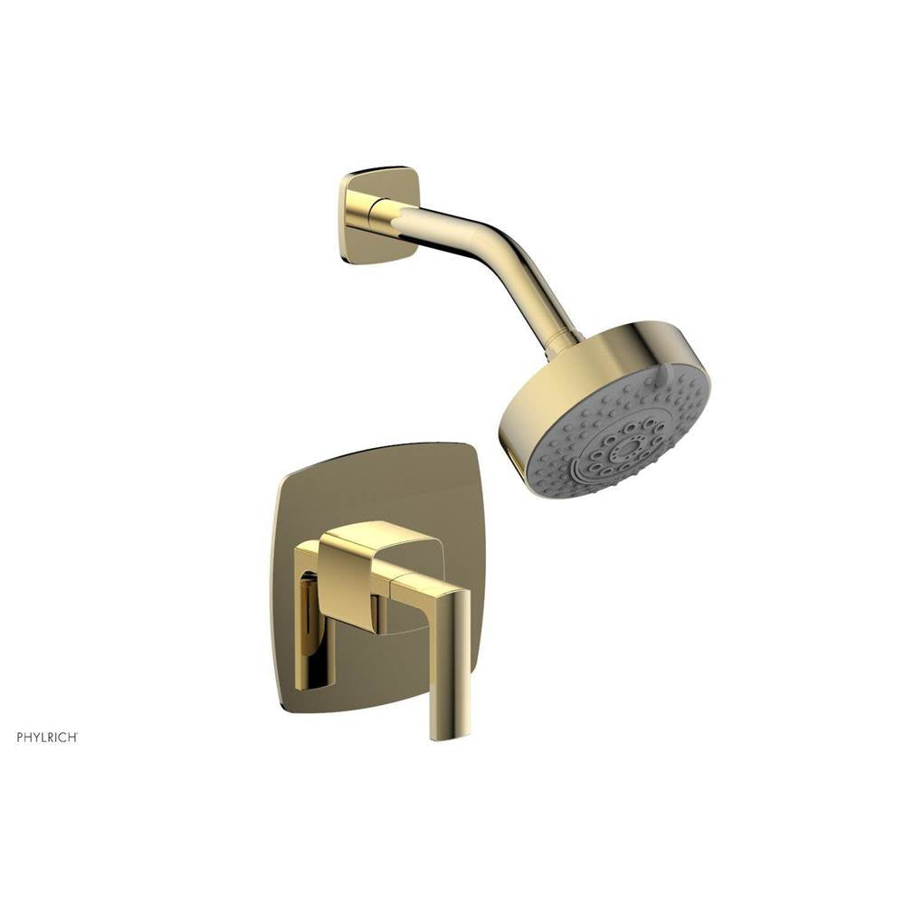 Phylrich - Pb Shwr Kit Radi, Lever Handle - Polished Brass Uncoated