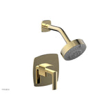 Phylrich - Pb Shwr Kit Radi, Lever Handle - Polished Brass Uncoated