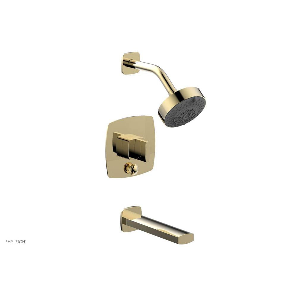 Phylrich - Pb Tub & Shwr Kit Radi, Blade Handle - Polished Brass Uncoated