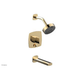 Phylrich - Pb Tub & Shwr Kit Radi, Blade Handle - Polished Nickel