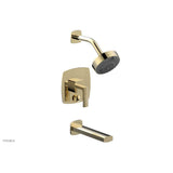 Phylrich - Pb Tub & Shwr Kit Radi, Lever Handle - Polished Brass Uncoated