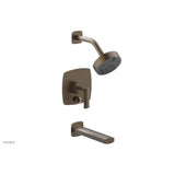 Phylrich - RADI Pressure Balance Tub and Shower Set - Lever Handle 181-27 - Old English Brass