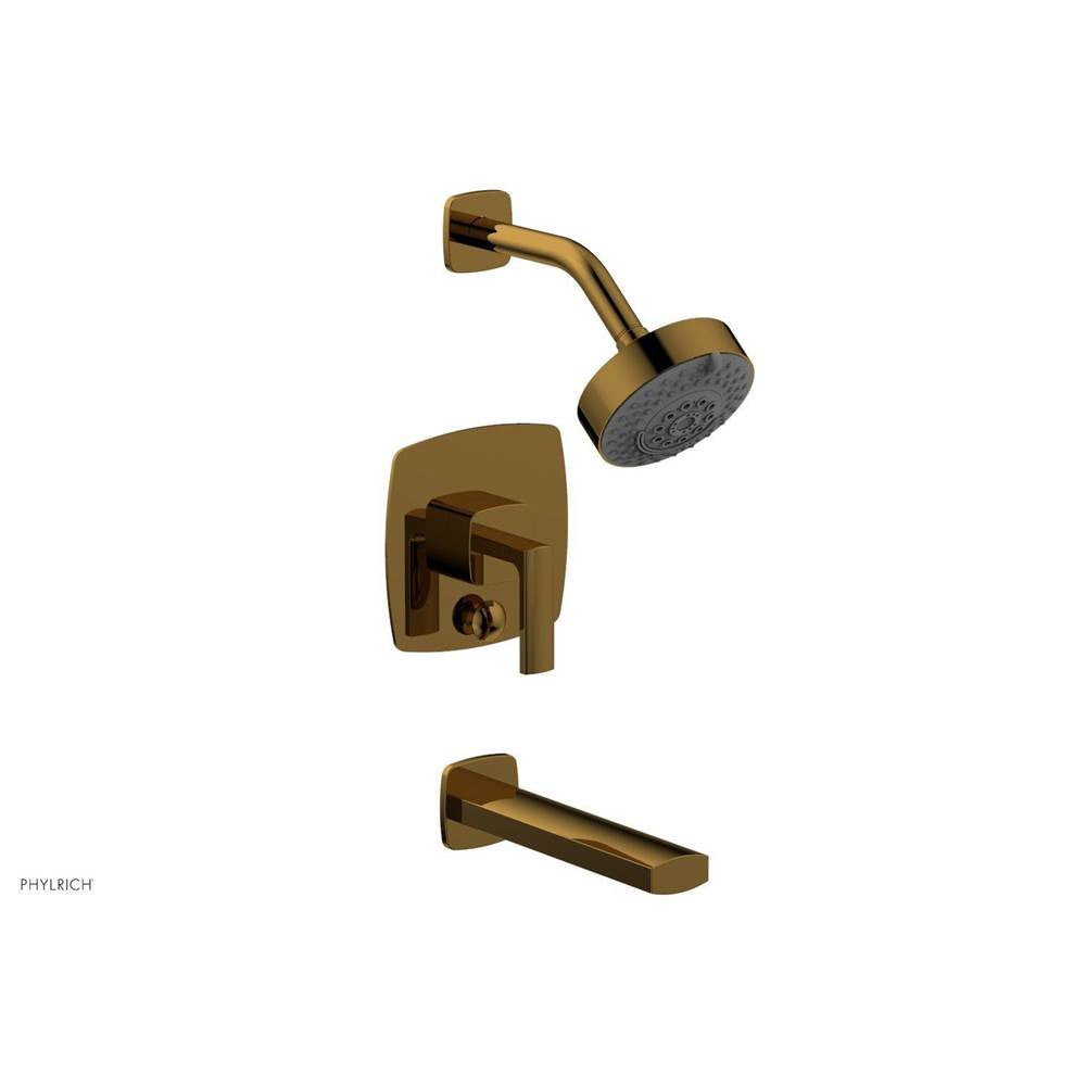 Phylrich - Pb Tub & Shwr Kit Radi, Lever Handle - Polished Gold