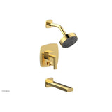 Phylrich - Pb Tub & Shwr Kit Radi, Lever Handle - Burnished Gold
