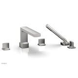 Phylrich - Deck Tub Set Radi W/ Hs, Blade Handle - Satin chrome