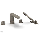 Phylrich - Deck Tub Set Radi W/ Hs, Blade Handle - Pewter