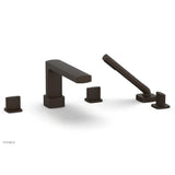 Phylrich - Deck Tub Set Radi W/ Hs, Blade Handle - Antique Bronze