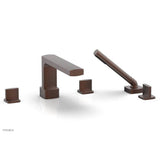 Phylrich - Deck Tub Set Radi W/ Hs, Blade Handle - Weathered Copper