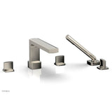 Phylrich - Deck Tub Set Radi W/ Hs, Blade Handle - Polished Nickel