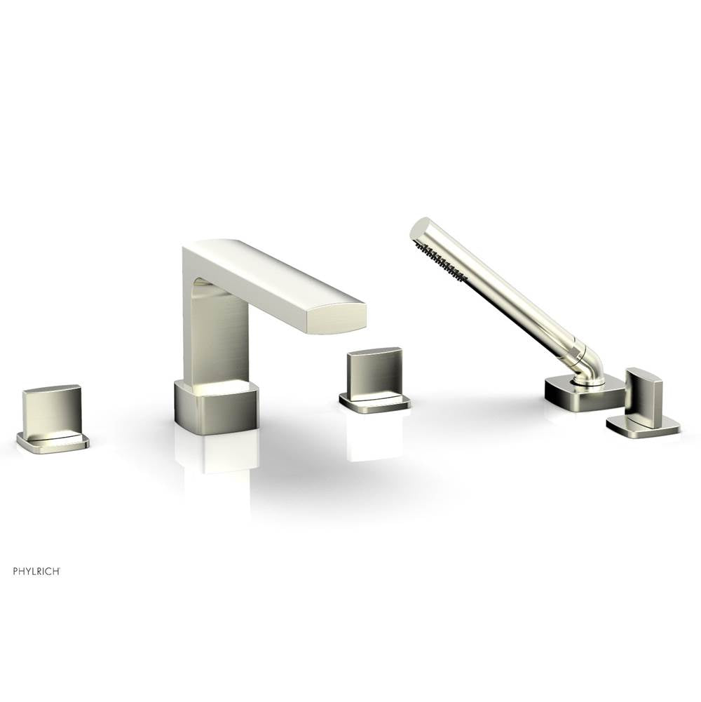 Phylrich - Deck Tub Set Radi W/ Hs, Blade Handle - Satin Nickel