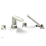Phylrich - Deck Tub Set Radi W/ Hs, Blade Handle - Satin Nickel
