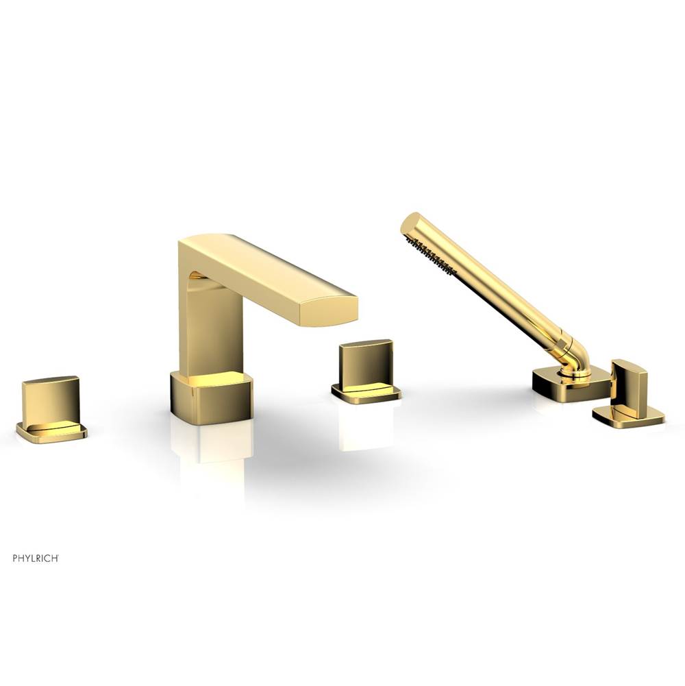 Phylrich - Deck Tub Set Radi W/ Hs, Blade Handle - Polished Gold
