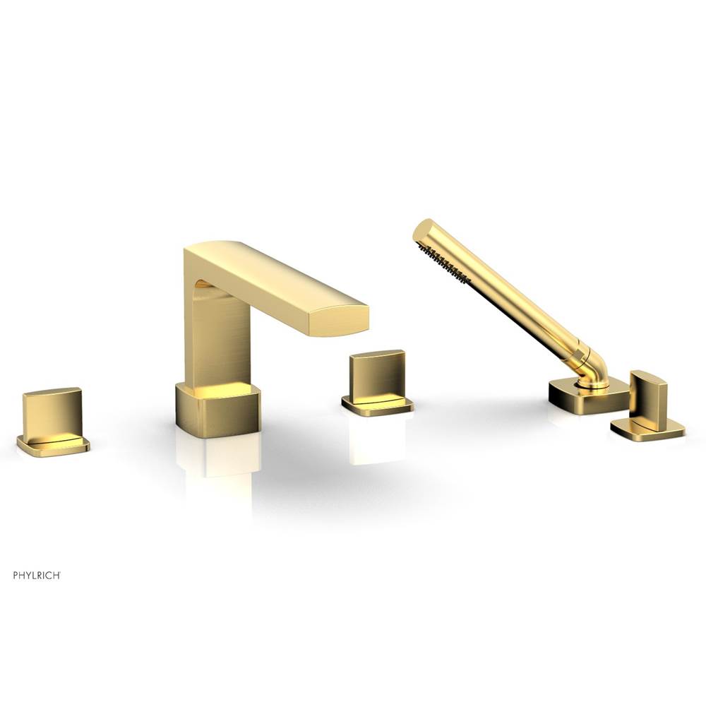 Phylrich - Deck Tub Set Radi W/ Hs, Blade Handle - Satin Gold