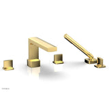 Phylrich - Deck Tub Set Radi W/ Hs, Blade Handle - Satin Gold