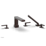 Phylrich - Deck Tub Set Radi W/ Hs, Lever Handle - Weathered Copper