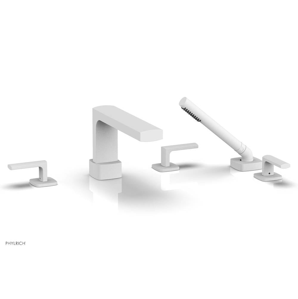 Phylrich - Deck Tub Set Radi W/ Hs, Lever Handle - Satin White