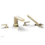 Phylrich - Deck Tub Set Radi W/ Hs, Lever Handle - Satin Brass