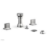Phylrich - Four Hole Bidet Set Radi, Blade Handle - Satin chrome