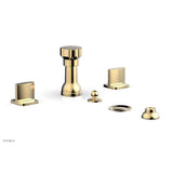 Phylrich - Four Hole Bidet Set Radi, Blade Handle - Satin Brass