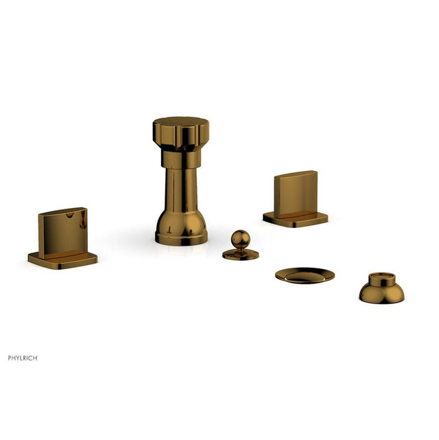 Phylrich - Four Hole Bidet Set Radi, Blade Handle - French Brass