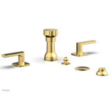Phylrich - Four Hole Bidet Set Radi, Lever Handle - Burnished Gold