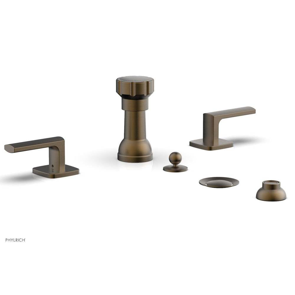 Phylrich - RADI Four Hole Bidet Set, Lever Handles 181-61 - Old English Brass