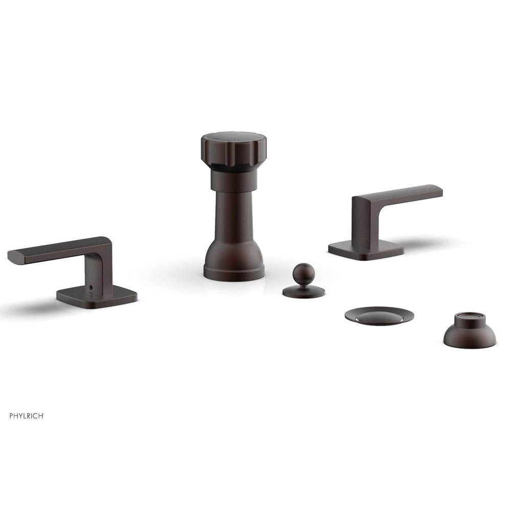 Phylrich - Four Hole Bidet Set Radi, Lever Handle - Weathered Copper