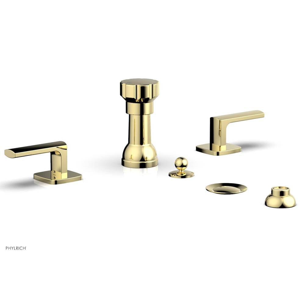 Phylrich - Four Hole Bidet Set Radi, Lever Handle - Polished Brass